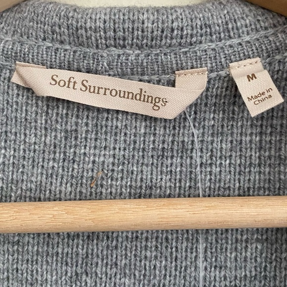 Soft Surroundings Gray Cardigan Blazer - Picture 2 of 5